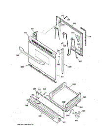 04 - Door & Drawer Parts parts for Ge Range JGBS04BPA2CT from AppliancePartsPros.com