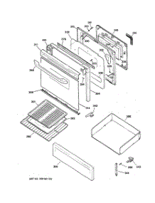 04 - Door & Drawer Parts parts for Ge Range JGBP28TED2WW from AppliancePartsPros.com