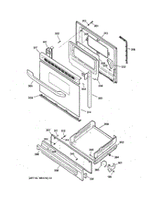 04 - Door & Drawer Parts parts for Ge Range JGBC20WEA5WW from AppliancePartsPros.com