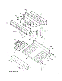 02 - Control Panel & Cooktop parts for Ge Range JGBP25BEC4WH from AppliancePartsPros.com