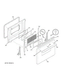 04 - Door parts for Ge Range JCS57F1WW from AppliancePartsPros.com