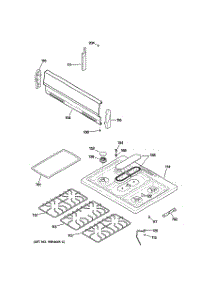 02 - Control Panel & Cooktop parts for Ge Range JGBS09PEF1WW from AppliancePartsPros.com