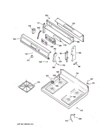 02 - Control Panel & Cooktop parts for Ge Range JGBP29BED2CT from AppliancePartsPros.com