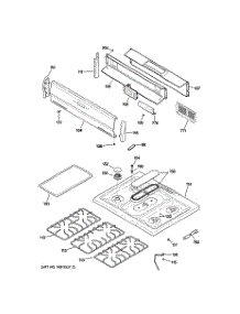02 - Control Panel & Cooktop parts for Ge Range JGBS10WEF1WW from AppliancePartsPros.com