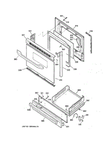 04 - Door & Drawer Parts parts for Ge Range JGBS23WEA6WW from AppliancePartsPros.com