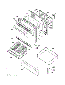 04 - Door & Drawer Parts parts for Ge Range JGBP26CEA3CC from AppliancePartsPros.com