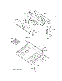02 - Control Panel & Cooktop parts for Ge Range JGBS17PEA3CT from AppliancePartsPros.com