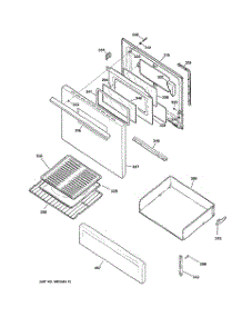 03 - Door & Drawer Parts parts for Ge Range JBS15F1WH from AppliancePartsPros.com