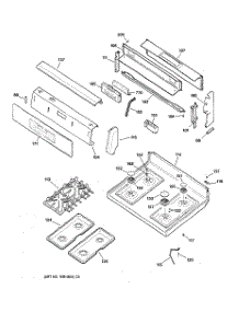02 - Control Panel & Cooktop parts for Ge Range JGBP90MEB6BC from AppliancePartsPros.com