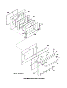 04 - Door parts for Ge Range JDP40WB2BB from AppliancePartsPros.com