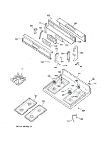 02 - Control Panel & Cooktop parts for Ge Range JGBP79MEF1BC from AppliancePartsPros.com