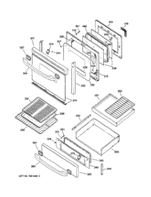 04 - Door & Drawer Parts parts for Ge Range JGB920SEC3SS from AppliancePartsPros.com
