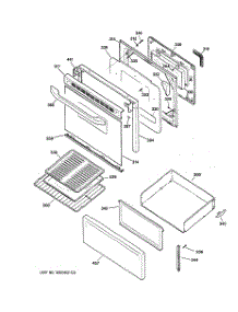 03 - Door & Drawer Parts parts for Ge Range JBP61BD3WH from AppliancePartsPros.com