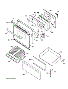 03 - Door & Drawer Parts parts for Ge Range JBP62CD2CC from AppliancePartsPros.com