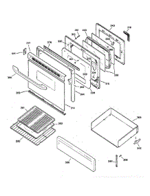Door & Drawer parts for Ge Range JGBP32CEF1CC from AppliancePartsPros.com