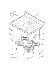 02 - Cooktop parts for Ge Range JBP91TF1WW from AppliancePartsPros.com