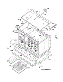 02 - Body Parts & Drawer parts for Ge Range JCP67Y4WW from AppliancePartsPros.com