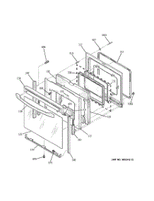 04 - Door parts for Ge Range JBP82TF1WW from AppliancePartsPros.com