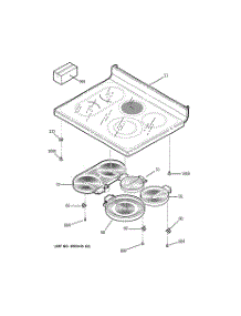 02 - Cooktop parts for Ge Range JBP82SF1SS from AppliancePartsPros.com