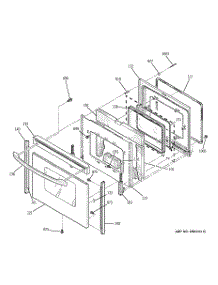 04 - Door parts for Ge Range JBP80SF1SB from AppliancePartsPros.com