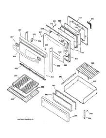 04 - Door & Drawer Parts parts for Ge Range JGBP85AEB4AA from AppliancePartsPros.com