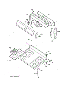 02 - Control Panel & Cooktop parts for Ge Range JGBC20WEA4WW from AppliancePartsPros.com