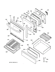 04 - Door & Drawer Parts parts for Ge Range JGBP86WEB5WW from AppliancePartsPros.com