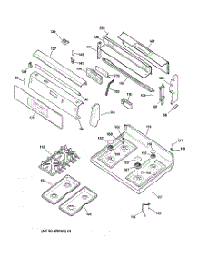 02 - Control Panel & Cooktop parts for Ge Range JGBP86WEB4WW from AppliancePartsPros.com