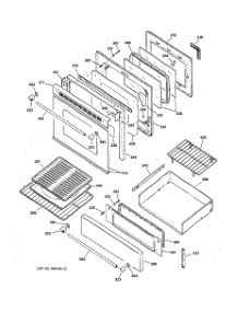04 - Door & Drawer Parts parts for Ge Range JGBP90MEB4BC from AppliancePartsPros.com