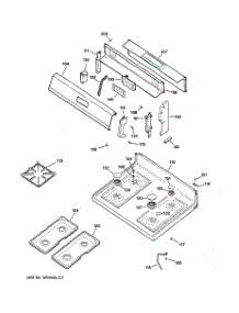 02 - Control Panel & Cooktop parts for Ge Range JGBS23BEA5WH from AppliancePartsPros.com