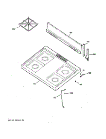 02 - Cooktop parts for Ge Range JGBS02PPA5WH from AppliancePartsPros.com