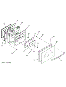 03 - Door parts for Ge Range JSP34BD2BB from AppliancePartsPros.com