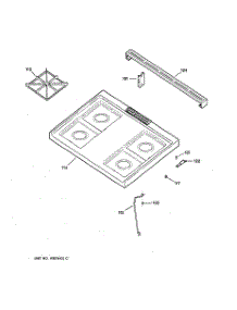 02 - Cooktop parts for Ge Range JGSS05BEA4BB from AppliancePartsPros.com