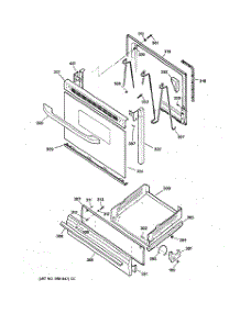 04 - Door & Drawer Parts parts for Ge Range JGBS04BPA6WH from AppliancePartsPros.com