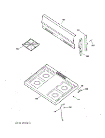 02 - Cooktop parts for Ge Range JGBS07PEA6WW from AppliancePartsPros.com