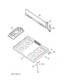 02 - Cooktop parts for Ge Range JGBS03PPA5AD from AppliancePartsPros.com