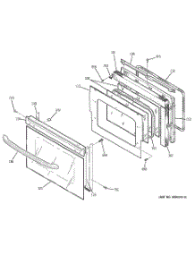 06 - Door parts for Ge Oven JTP85WD1WW from AppliancePartsPros.com