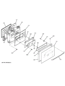 03 - Door parts for Ge Range JGSP23BEY5BB from AppliancePartsPros.com