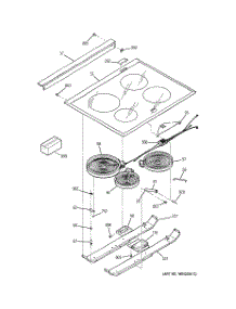 02 - Cooktop parts for Ge Range JCSP39BW4BB from AppliancePartsPros.com