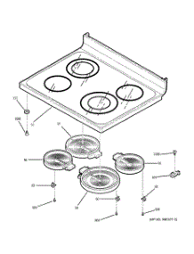 02 - Cooktop parts for Ge Range JBP78GD1SB from AppliancePartsPros.com