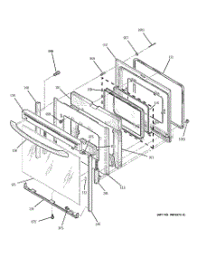 04 - Door parts for Ge Range JBP68HD1WW from AppliancePartsPros.com
