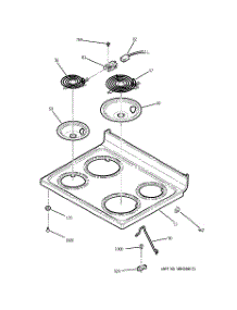 02 - Cooktop parts for Ge Range JBP24DB1CT from AppliancePartsPros.com