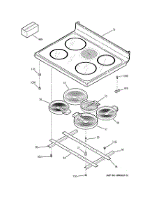 02 - Cooktop parts for Ge Range JBP70WC4WW from AppliancePartsPros.com