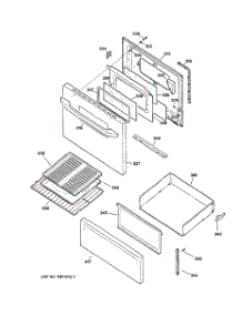 03 - Door & Drawer Parts parts for Ge Range JBS07C2WW from AppliancePartsPros.com