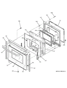 04 - Door parts for Ge Range JB965SD1SS from AppliancePartsPros.com