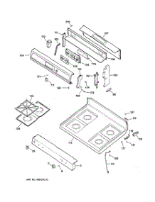 02 - Control Panel & Cooktop parts for Ge Range JGBP26BEA1CT from AppliancePartsPros.com