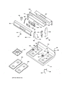 02 - Control Panel & Cooktop parts for Ge Range JGBP30BEA1CT from AppliancePartsPros.com