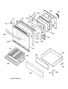04 - Door & Drawer Parts parts for Ge Range JGBP30BEA6AD from AppliancePartsPros.com