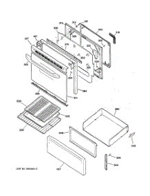 03 - Door & Drawer Parts parts for Ge Range JBP21BC2AD from AppliancePartsPros.com