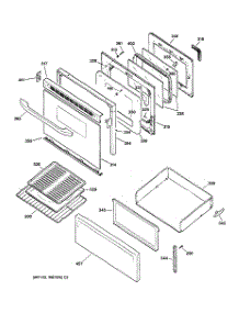 03 - Door & Drawer Parts parts for Ge Range JBP62BD2WH from AppliancePartsPros.com